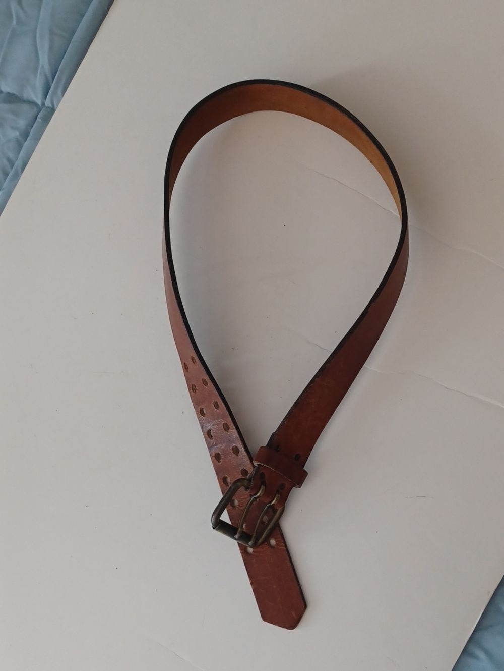 Classic Brown Leather Men's Belt